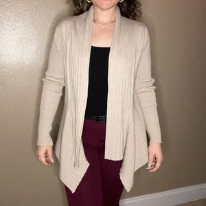 Asymmetrical Open Front Cardigan